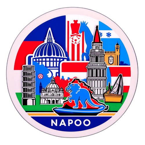 Collage ya Alama maarufu za Napoli na London