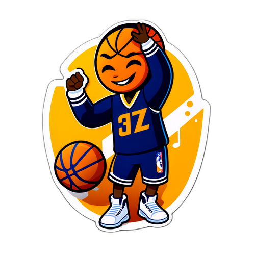 Utah Jazz Musical Note Character Sticker