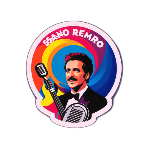 Adesivo vibrante per il Festival della Musica di Sanremo