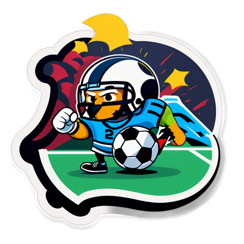 Sticker วิเคราะห์กลยุทธ์ฟุตบอลด้วยกราฟิกสุดน่ารัก