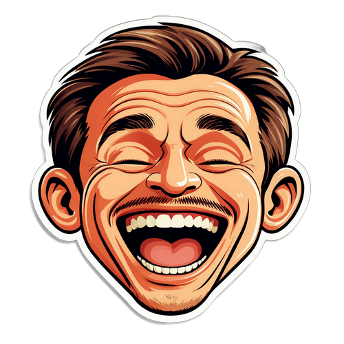 A barátság szellemében nevető Tamás Fejes arca