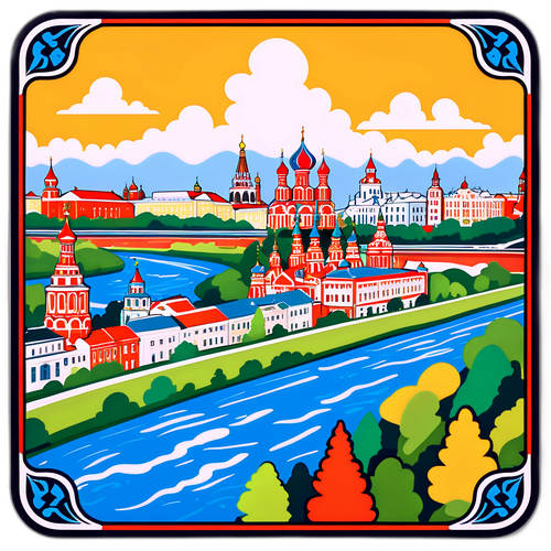 Яркий пейзаж Ярославля