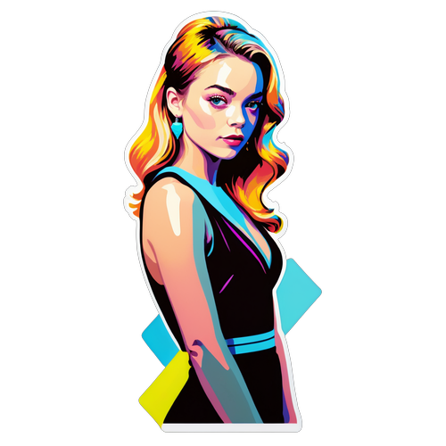 Napakabongga! Sydney Sweeney sa Makulay na Pop-Art Silweta na Ito!