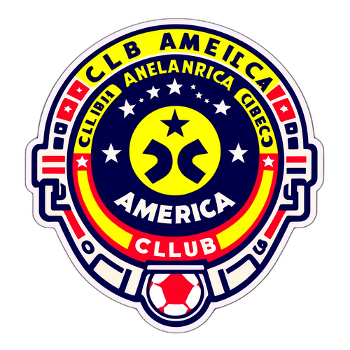 Stiker Gaya Retro Sepak Bola ‘Club America’
