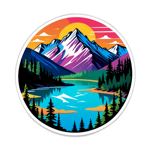Naturtema klistermærke fra Kananaskis