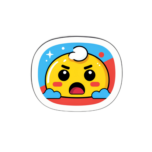 Αυτή η αυτοκόλλητη ετικέτα εκφράζει απογοήτευση