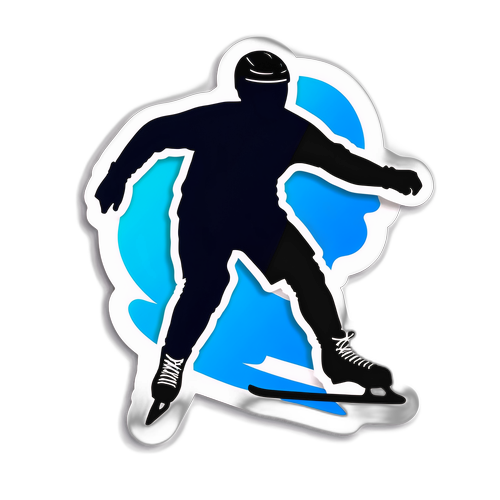 Motivational Sticker for Young Athletes Featuring Skating Silhouette