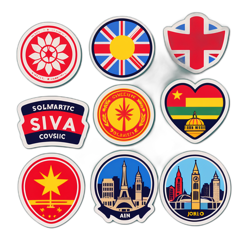 สติกเกอร์แสดงความเป็นน้ำหนึ่งใจเดียวกันของแฟน ๆ ในเมืองต่าง ๆ