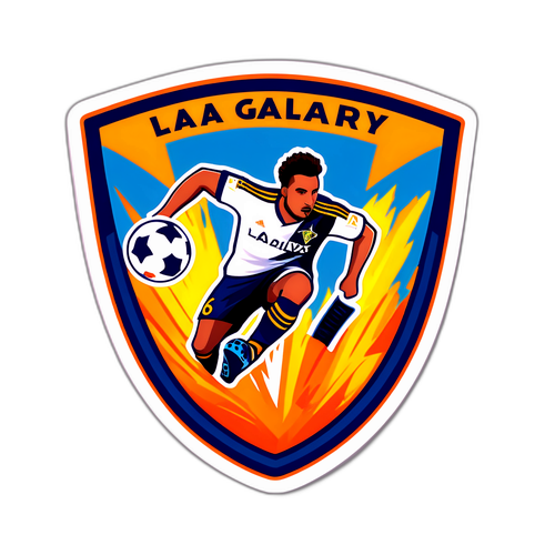 Dynamic Soccer Sticker: LA Galaxy Meets Houston Dynamo
