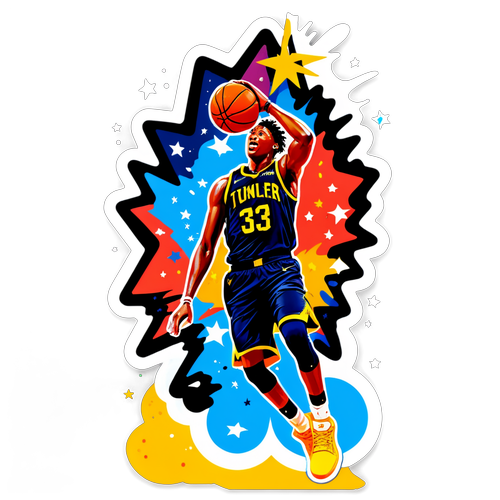 Dunking Myles Turner Basketball Sticker