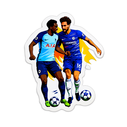 Sticker van de Tottenham – Chelsea wedstrijd