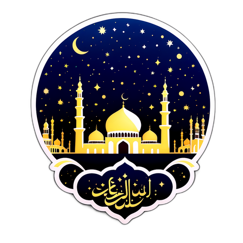 ईद उल-फितर के लिए सुंदर मस्जिद स्टिकर