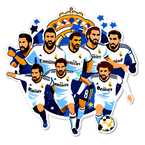 Illustration du Real Madrid avec des joueurs emblématiques