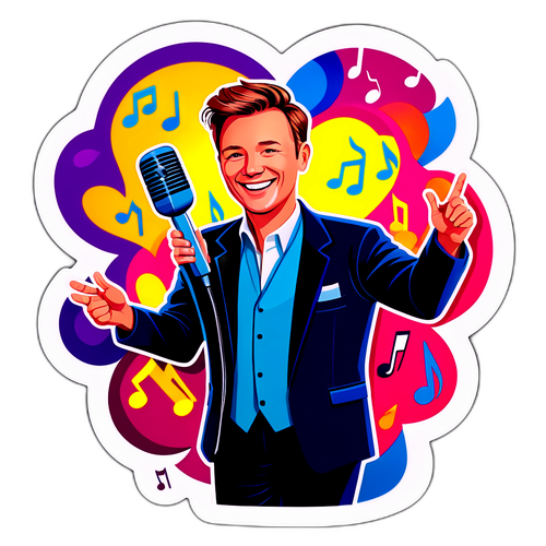 Farverig sticker af Keld Heick