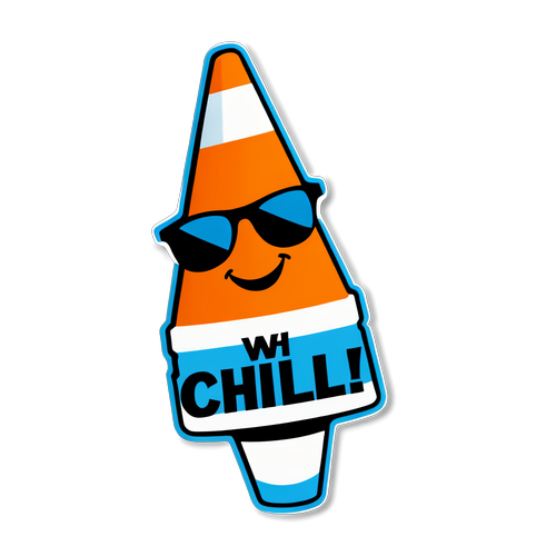 Chill Traffic Cone Sticker