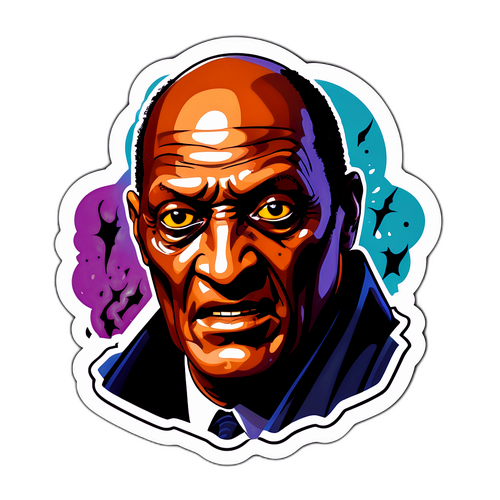 Autocollant artistique de Tony Todd dans un rôle de film d'horreur