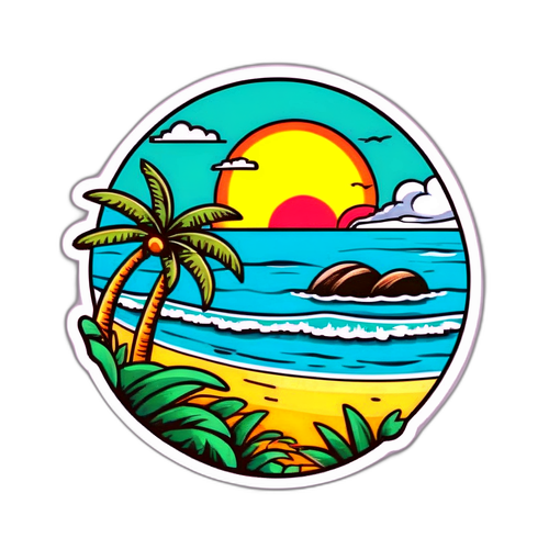 澎湖海景旅遊貼紙