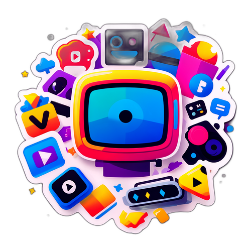 Makulay na Disenyo ng mga Paboritong Video Streaming Icons