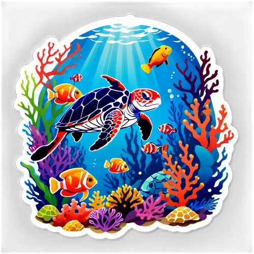 Discover the Enchanting Underwater Paradise: A Magical Sticker That Will Take You Under the Sea!