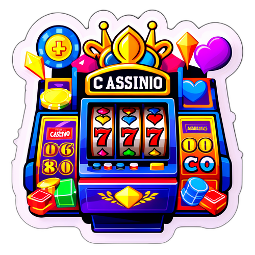 カラフルなスロットマシンデザイン