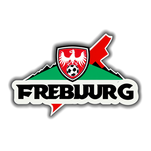 Sportlicher Aufkleber "Freiburg - Bayern"