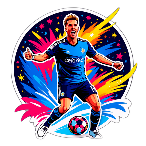 Stiker Dani van den Heuvel Merayakan Gol