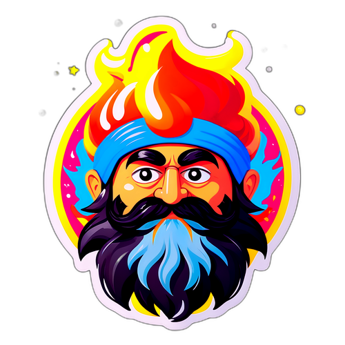 Fatih Ürek'in Enerjisini Yansıtan Komik Sticker Tasarımı