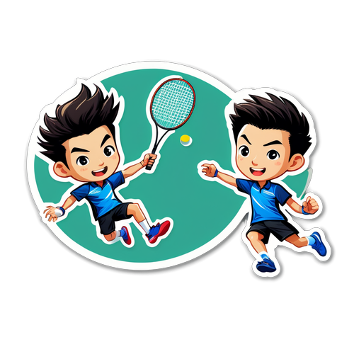 Stiker Badminton Aaron Chia dan Soh Wooi Yik