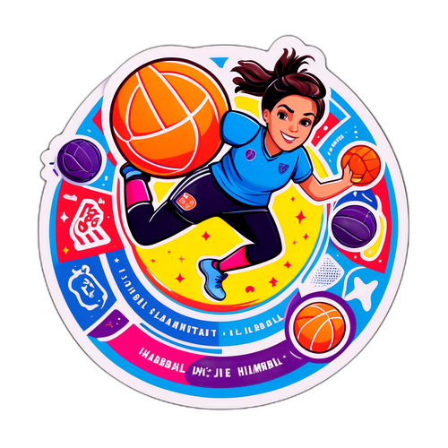 Farverig klistermærke af Julie Scaglione