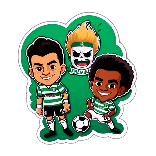 Stiker Persahabatan Rivalitas Palmeiras vs Santos
