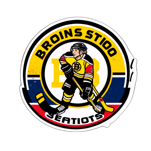 Nostalgic Bruins vs Senators Game Sticker