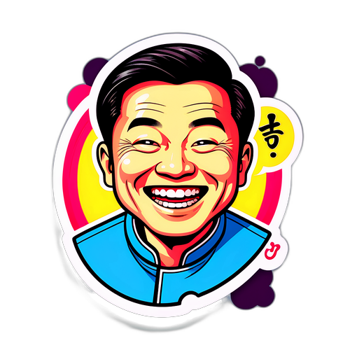 幽默的笑容貼紙