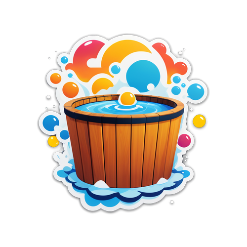 Moderne klistremerke av Hot Tub app-logo