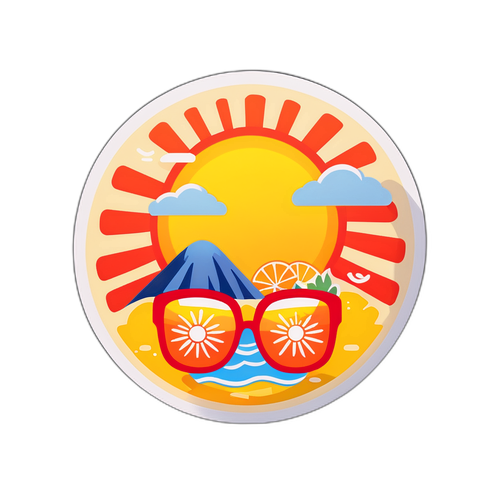 夏季防晒安全贴纸