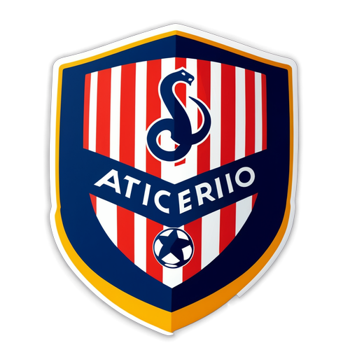 Atletico Madrid Arması ve Futbol Silueti