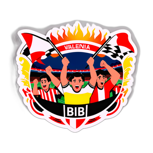 Драматичний наклейка, що ілюструє матч Валенсія проти Атлетик Білабао