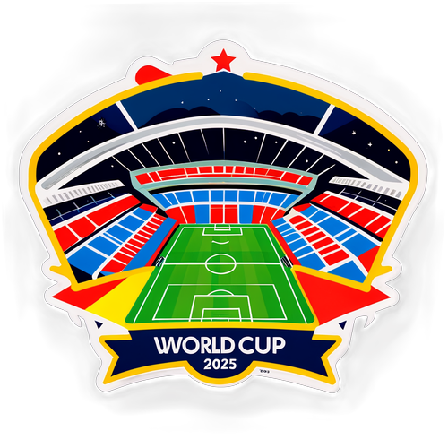 Aufkleberdesign eines Fußballstadions für die Club-Weltmeisterschaft 2025