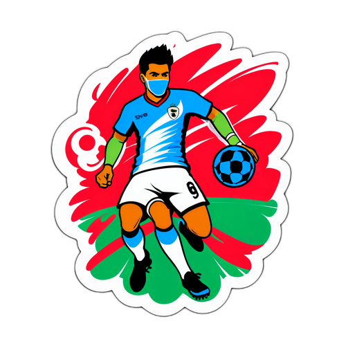 Dynamic Soccer Action Sticker
