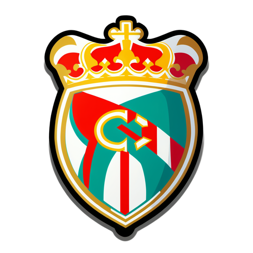 Diseño de sticker con el escudo del Athletic Club y del Real Madrid, en un gesto de rivalidad deportiva