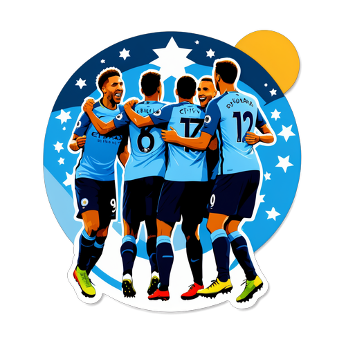 Sticker cầu thủ Manchester City mừng bàn thắng