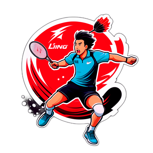 Pemain Badminton Menggambarkan Aksi di Li Ning China Masters