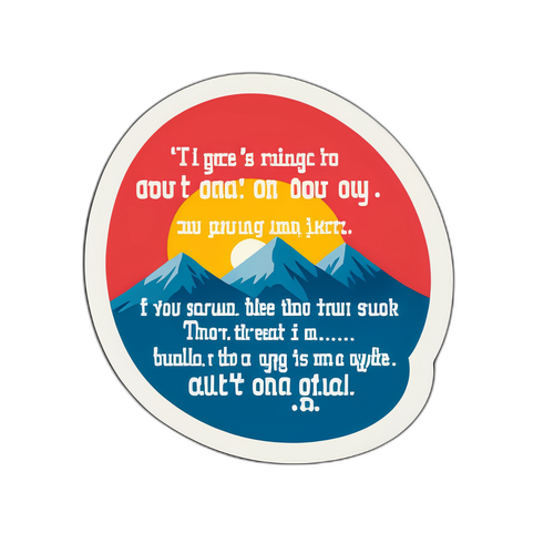 アキコ・イワタの名言を特徴としたスタイリッシュなステッカー