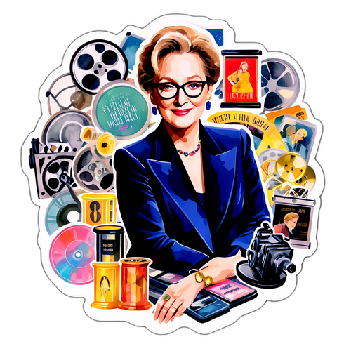 Sticker med Meryl Streep och filmpriser