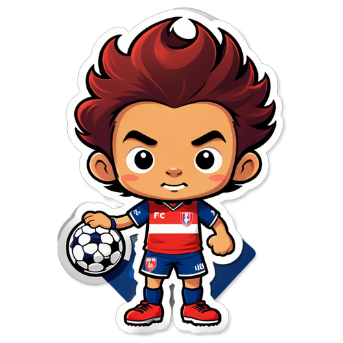 Vrolijke FC Utrecht Cartoon Sticker