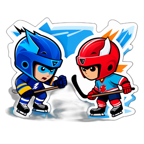 Playful Hockey Showdown: Lightning vs. Devils