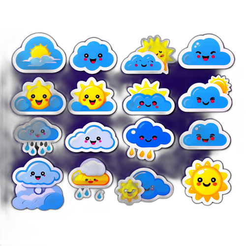 สติกเกอร์ AQI น่ารัก featuring อากาศ