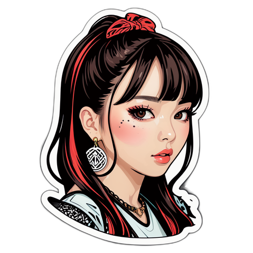 박봄의 시그니처 스타일을 반영한 스티커 디자인