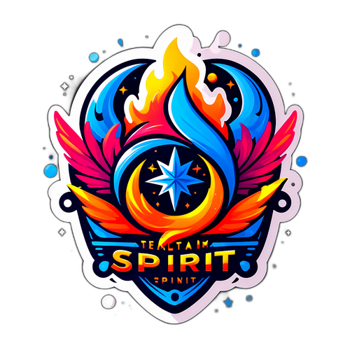 Логотип команды Spirit с элементами магии и энергии