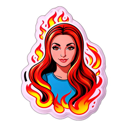 Στιγμιότυπο της Παπαρίζου με μουσικές νότες και φλόγες