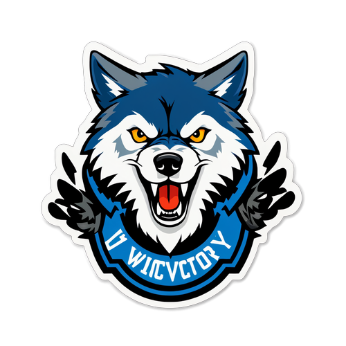 Sticker chó sói đại diện cho câu lạc bộ Wolves